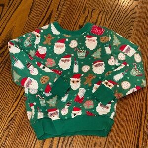 Little Sleepies "Cookies with Santa" crewneck sweatshirt bamboo size 5